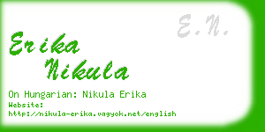 erika nikula business card